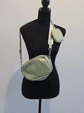 Giselle Crossbody Bag with Detachable Mini Pouch - Sage